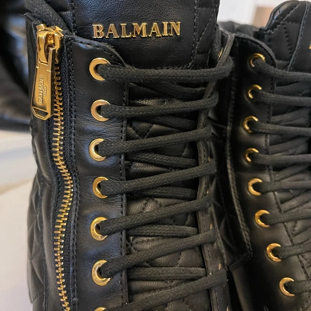 Balmain Army Quilted Leather Combat Boots 🖤 - Picture 11 of 15